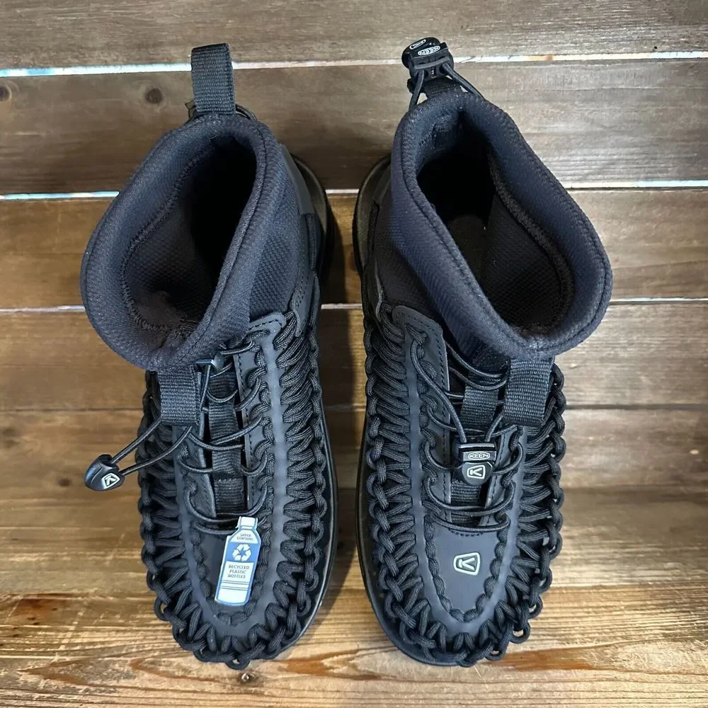 New NWOB Womens Keen Uneek High‎ Top x Hyke Black Ankle Boots Shoes Size 8.5 M